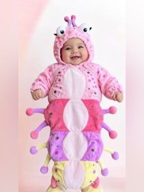 Baby Caterpillar Costume Sleeper in Pink, Red, Purple, Yellow